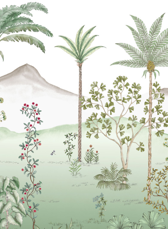 Isidore Leroy Papier peint panoramique Jardin des Oiseaux Jade-9604 Isidore Leroy Papier peint panoramique Jardin des Oiseaux Jade-9604