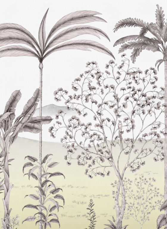 Isidore Leroy Wandbild Jardin des Oiseaux Safran-9605