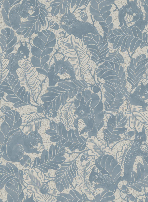 Långelid / von Brömssen Tapete Oak Tree Tails - Washed Denim-9635.2 Långelid / von Brömssen Tapete Oak Tree Tails - Washed Denim-9635.2