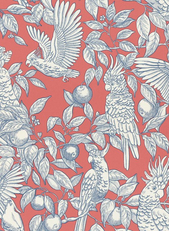 Långelid / von Brömssen Tapete Talk about Cockatoos - Tomato-9663.3 Långelid / von Brömssen Tapete Talk about Cockatoos - Tomato-9663.3