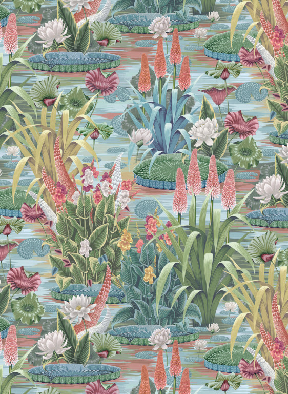 Osborne & Little Wallpaper Elysium - Aqua-9667.2