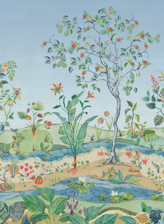 Osborne & Little Mural Mythica Grasscloth-9673 Osborne & Little Mural Mythica Grasscloth-9673