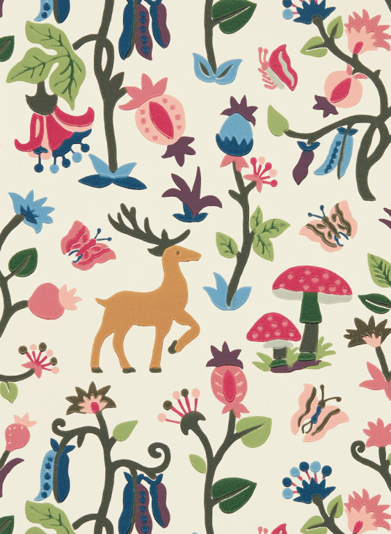 Sanderson Carta da parati Forest of Dean - Mulberry/ Multi-9794.2 Sanderson Carta da parati Forest of Dean - Mulberry/ Multi-9794.2