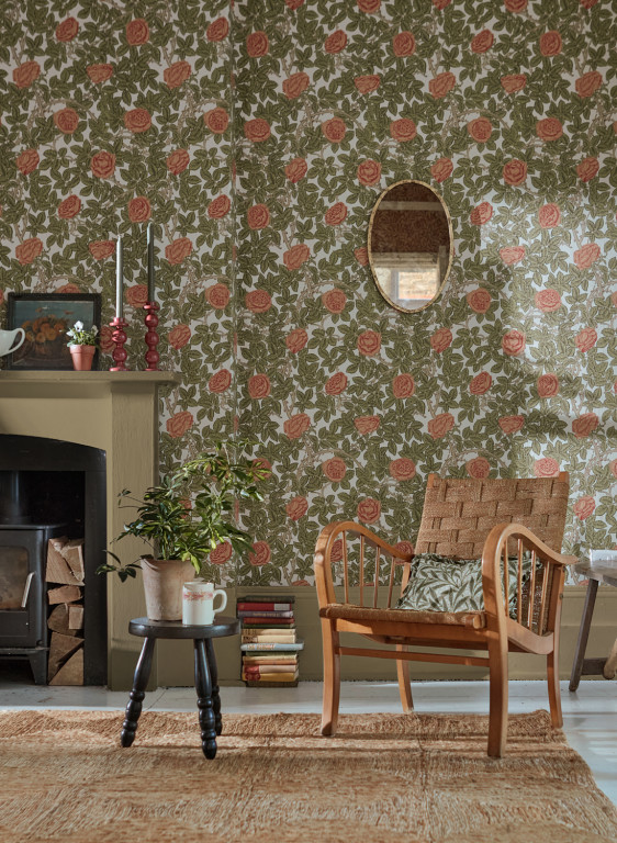 Morris & Co Carta da parati Rambling Rose-9810 Morris & Co Carta da parati Rambling Rose-9810