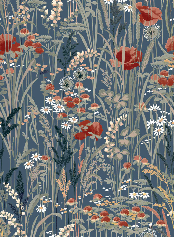 Coordonne Tapete Pradera - Anil-9848.3