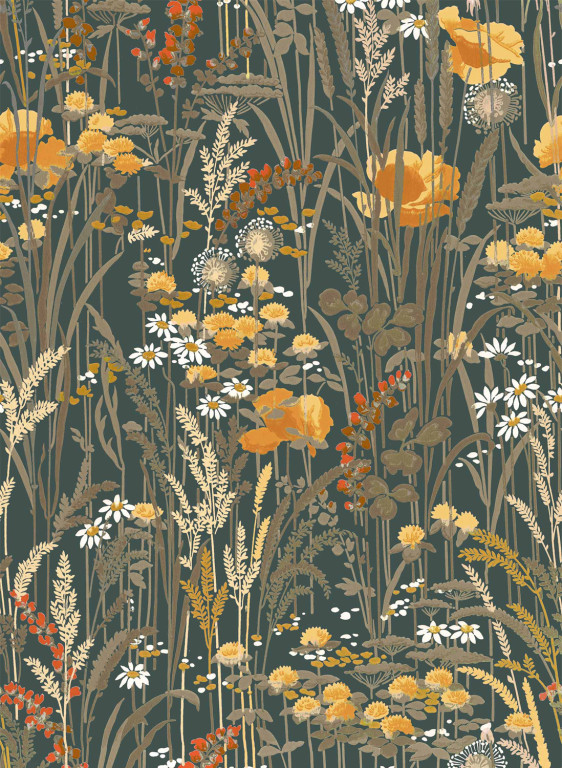 Coordonne Tapete Pradera - Curry-9848.5