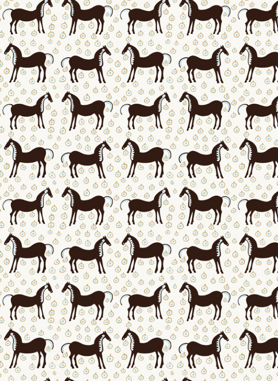 Marimekko Papier peint Musta Tamma - 25171-9986.2