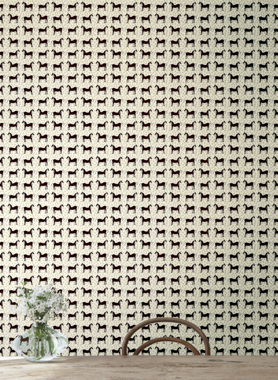 Marimekko Carta da parati Musta Tamma-9986 Marimekko Carta da parati Musta Tamma-9986