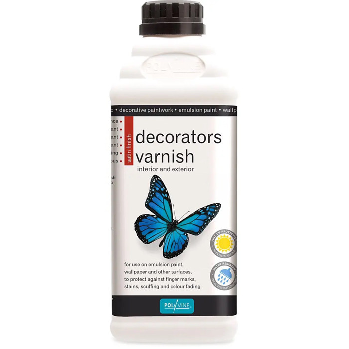 Polyvine Decorators Varnish - Satin - 1l-DVS.S Polyvine Decorators Varnish - Satin - 1l-DVS.S