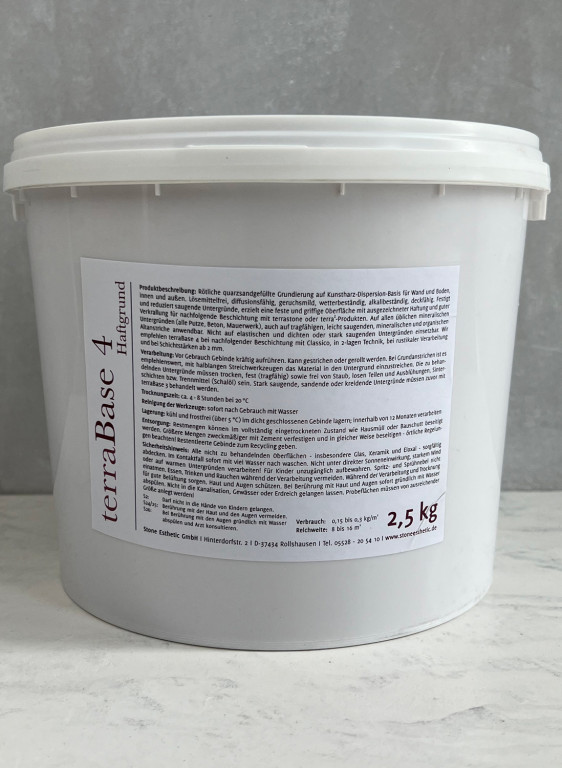 Terrastone terraBase 4 - Wall & Floor Primer - 2,5kg-TSTB.4.S Terrastone terraBase 4 - Wall & Floor Primer - 2,5kg-TSTB.4.S