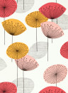Sanderson Wallpaper Dandelion Clocks - Coral
