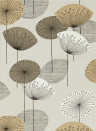 Sanderson Wallpaper Dandelion Clocks - Metallic/ Smoke Tree