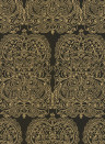Cole & Son Wallpaper Alpana Schwarz/ Gold