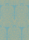 Cole & Son Wallpaper Alpana Hellblau/ Gold