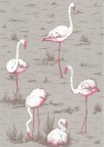 Flamingos - Designtapete von Cole and Son - Stone