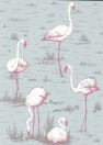 Flamingos - Designtapete von Cole and Son - Helltürkis
