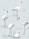 Flamingos - Designtapete von Cole and Son - Aqua