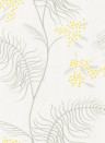 Cole & Son Wallpaper Mimosa Creme/ Grau/ Gelb