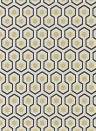 Hicks Hexagon - Designtapete v. Cole and Son - Schwarz/ Gold