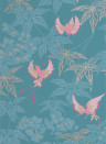 Tapete Grove Garden von Osborne and Little - Teal / Pink