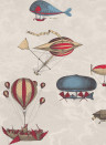 Cole & Son Carta da parati Macchine Volanti - Stone/ Rouge/ Blue