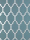 Farrow & Ball Wallpaper Tessella Blue/ Silver