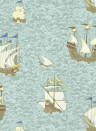 Josephine Munsey Wallpaper Ships - Light Blue