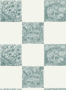 Josephine Munsey Papier peint Animal Check - Osney Blue/ Skirting White