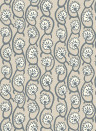 Josephine Munsey Papier peint Geranium Stripe - Bude Blue/ Clarke White/ Edge Sand