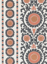 Osborne & Little Wallpaper Samrina - Charcoal/ Copper