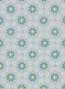 Little Greene Wallpaper Ditsy Block - Bone China Blue
