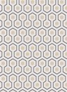 Hicks' Hexagon - Designtapete von Cole & Son - Gilver/ White