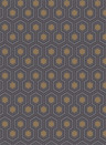 Hicks' Hexagon - Designtapete von Cole & Son - Grey/ Bronze