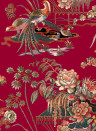 Coordonne Papier peint Sacred Pheasants - Ruby