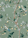 Coordonne Wallpaper Birds Prosperity - Jade