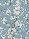 Coordonne Wallpaper Cherry Blossom - Turquoise