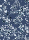 Coordonne Wallpaper Ming Pagoda - Navy