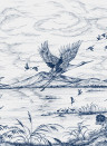 Coordonne Mural Herons Poetry - Sapphire