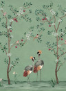 Coordonne Mural Crowned Crane - Turquoise
