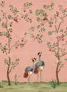 Coordonne Mural Crowned Crane - Rose