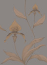 Cole & Son Wallpaper Orchid - Bronze on Slate