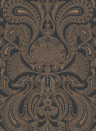 Cole & Son Carta da parati Malabar - Bronze on Black