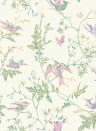Cole & Son Papier peint Hummingbirds - Blush Sage/  Mulberry on Cream