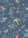 Cole & Son Wallpaper Hummingbirds - Multi/ Petrol on Midnight