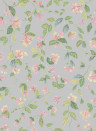 Cole & Son Tapete Flora - Rose/ Olive on Grey
