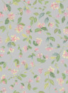 Cole & Son Wallpaper Flora - Rose/ Olive on Grey