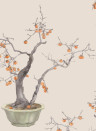 Cole & Son Carta da parati Kaki Persimmon - Khaki Green/ Violet Patina