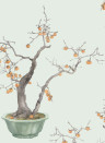 Cole & Son Carta da parati Kaki Persimmon - Jade Green/ Marigold