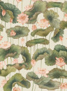 Cole & Son Tapete Lily Lotus - Orange/ Olive