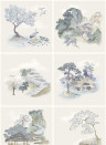 Cole & Son Wallpaper Tile Toile - Blue